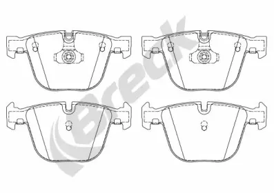 Комплект тормозных колодок, дисковый тормоз BRECK купить